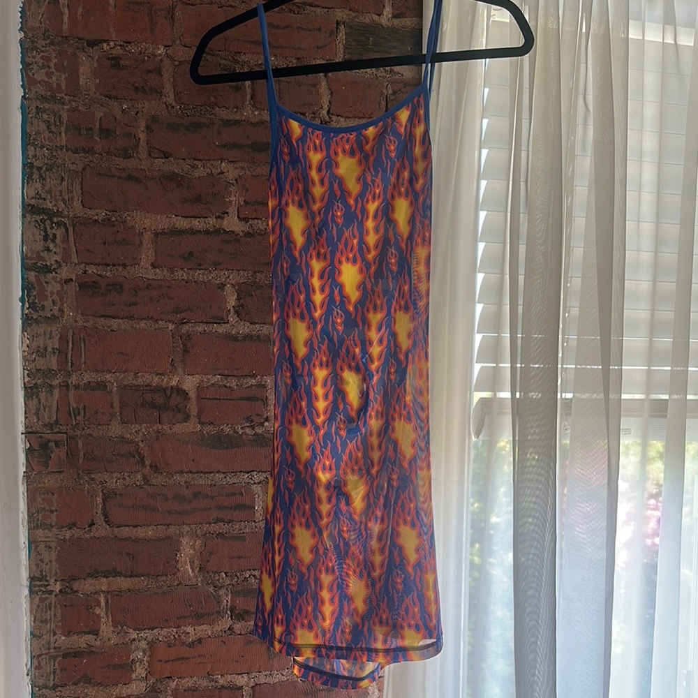 Current Mood Sheer Flame Dress